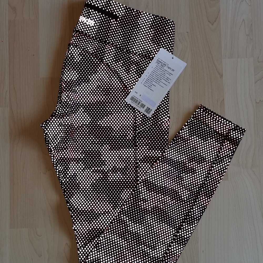RARE NWT reflective speed tights  size 8 - Picture 8 of 11